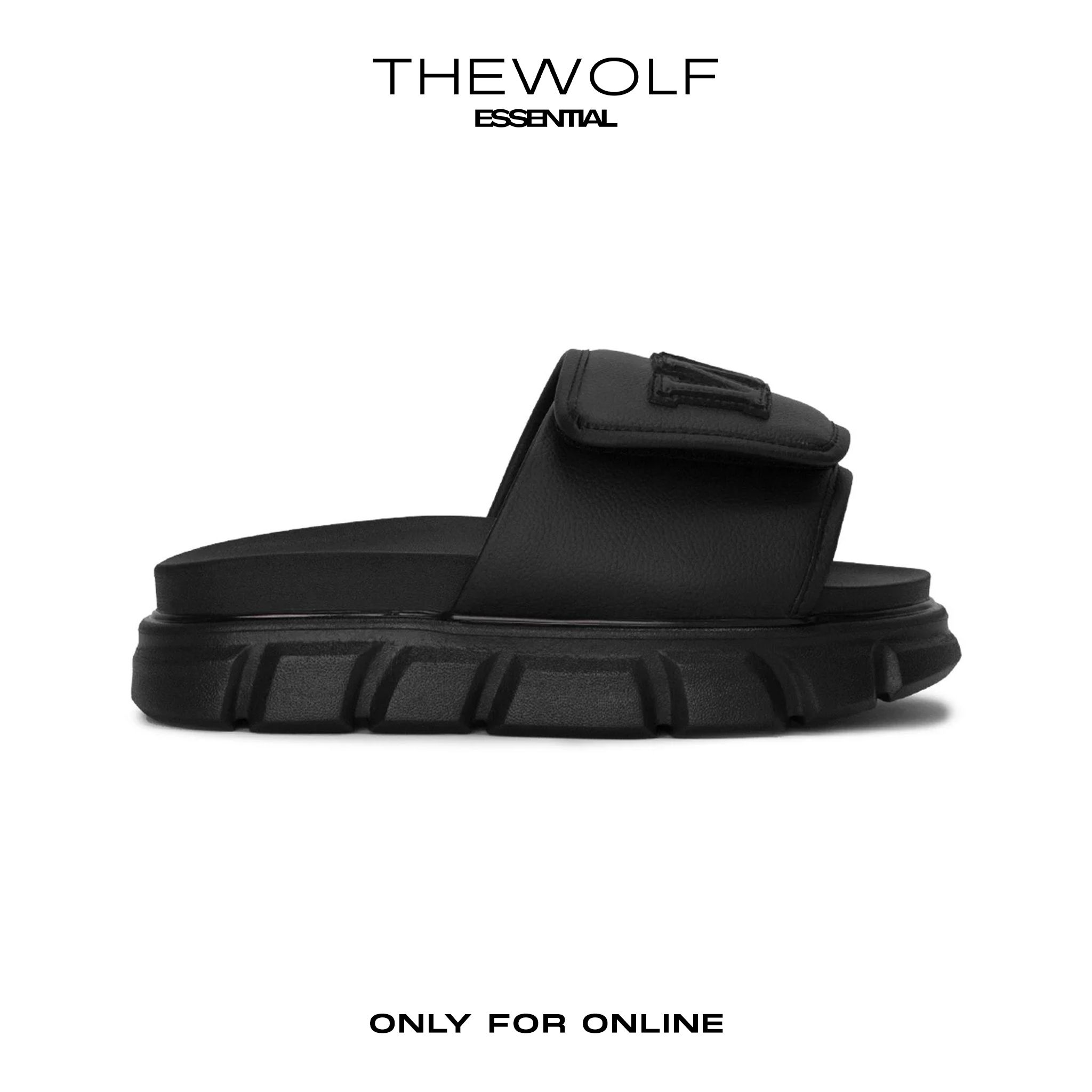 THEWOLF W SLIDE SANDAL - BLACK