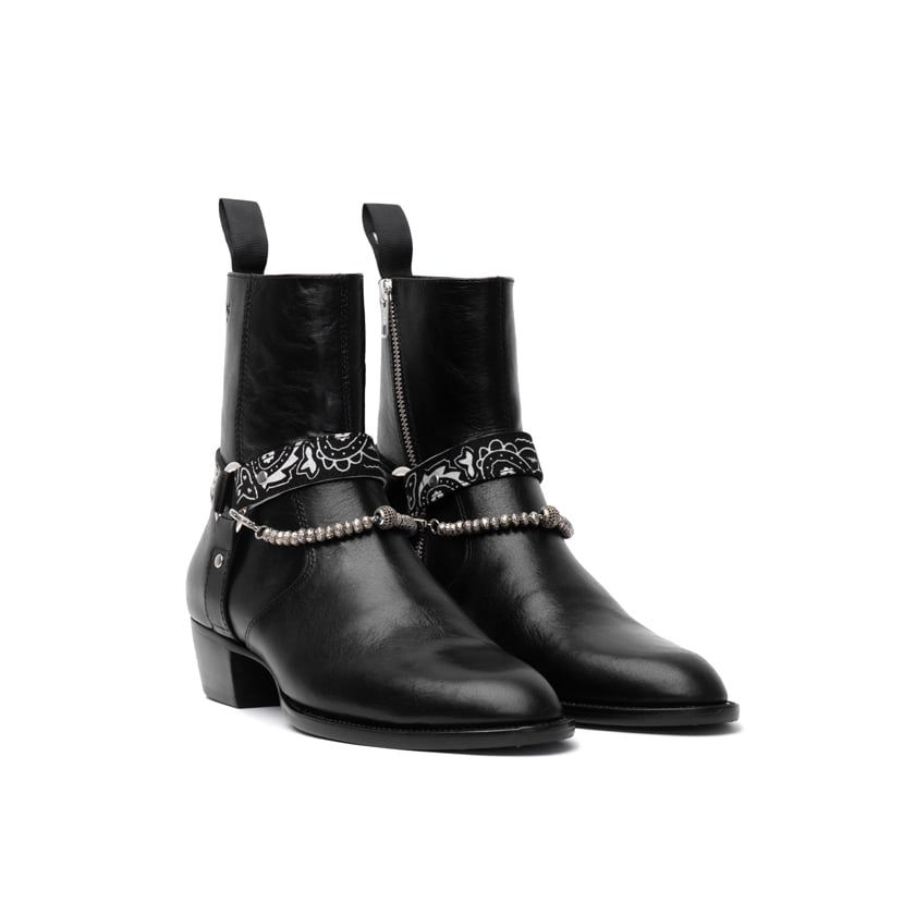 THE ALPHA WOLF HARNESS BOOT - BLACK BANDANA