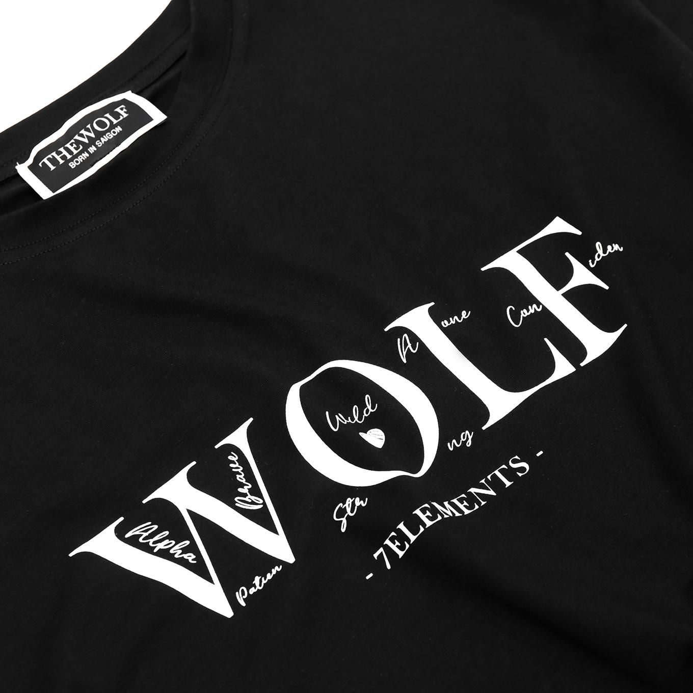 THE WOLF SEVEN ELEMENTS TEE - BLACK