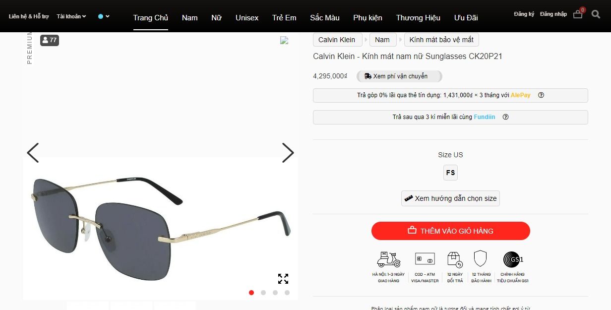 (ĐÃ BÁN) Calvin Klein 20103S 070 sunglasses
