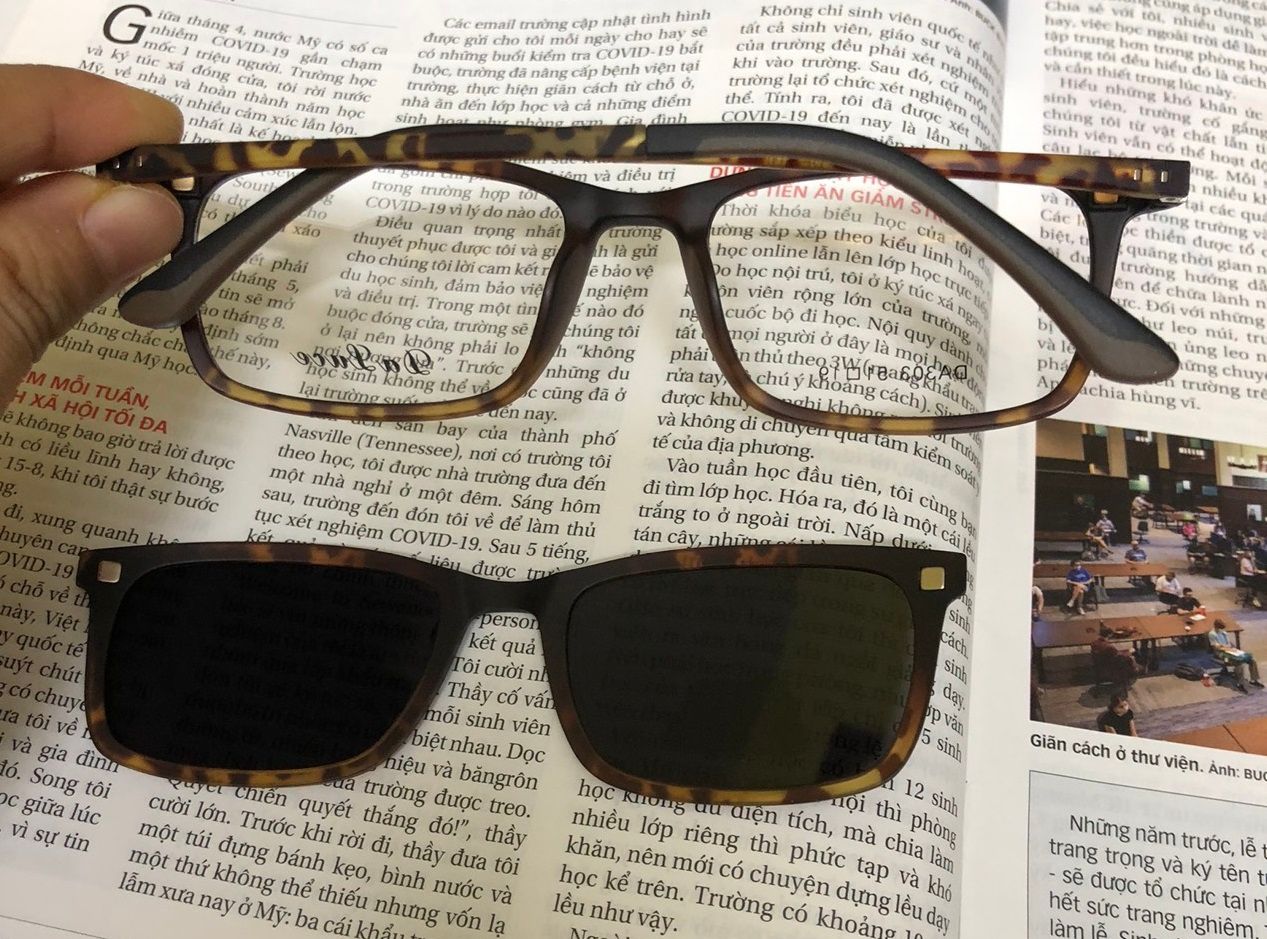 Da Luce DA303 eyeframe with sun clip-on