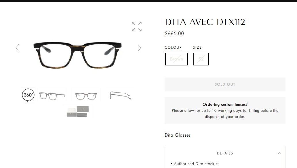 (ĐÃ BÁN) DITA AVEC DTX112 eyeglasses 
