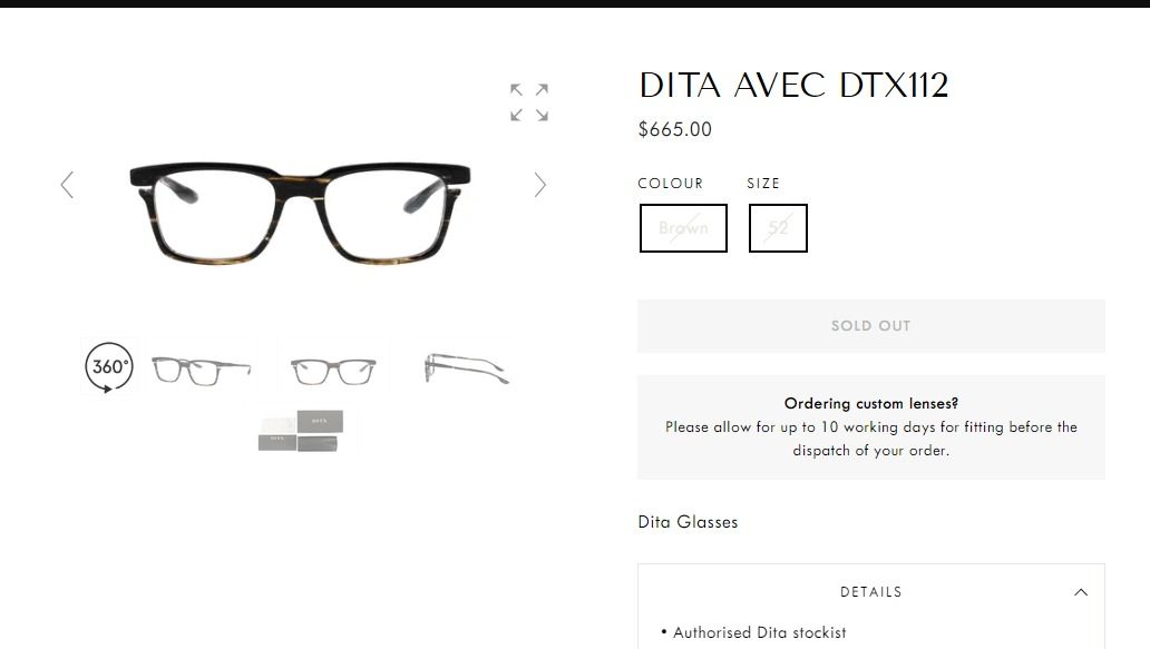 (ĐÃ BÁN) DITA AVEC DTX112 eyeglasses