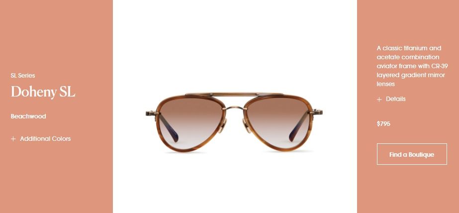 Garrett Leight Doheny Rose Gold / Rosewood sunglasses