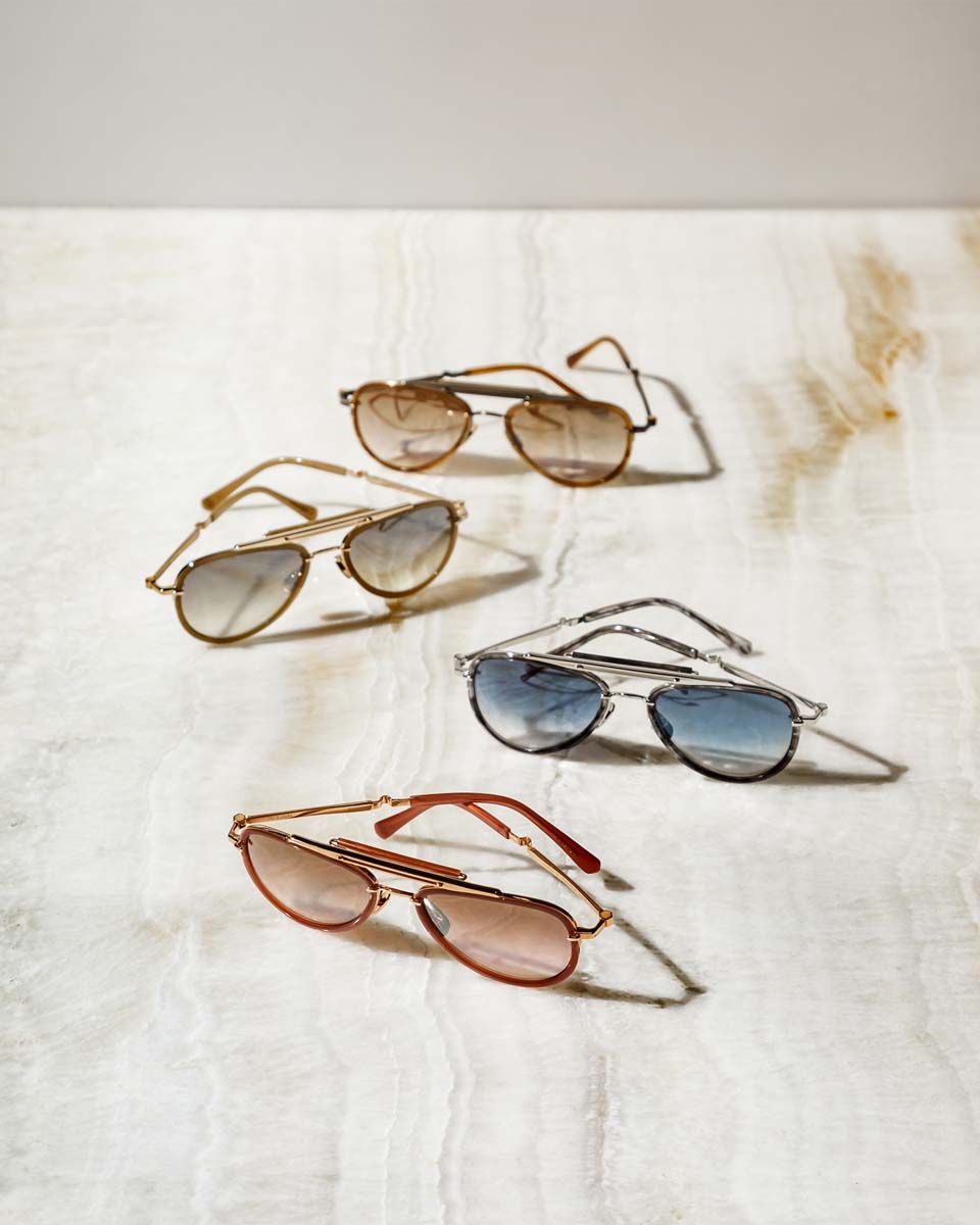 Garrett Leight Doheny Rose Gold / Rosewood sunglasses