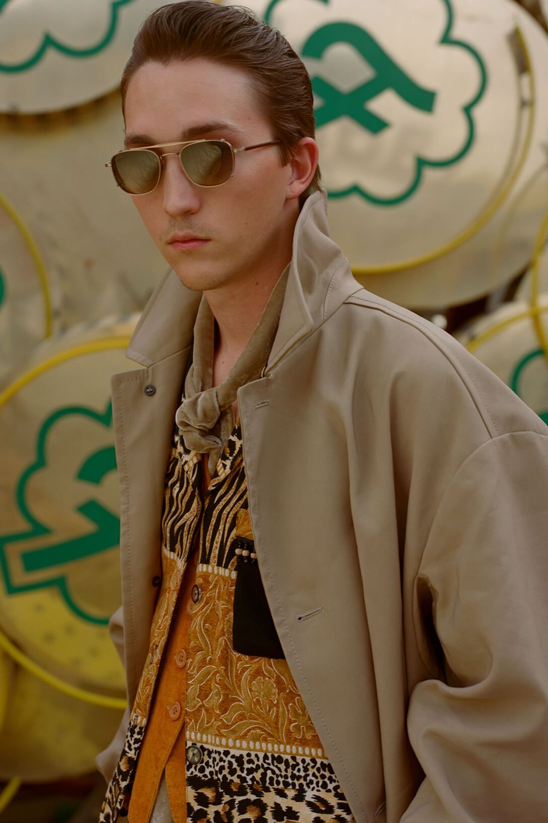 (ĐÃ BÁN) Garrett Leight Garfield Eyeglasses gold with clip on