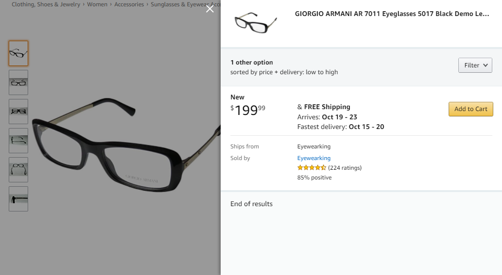  (ĐÃ BÁN) Giorgio Armani AR7011 eyeglasses 