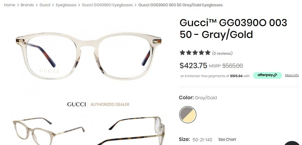 Gucci GG0390O 003 eyeglasses