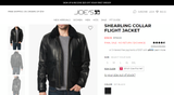  Joe's Jeans SHEARLING COLLAR FLIGHT JACKET 