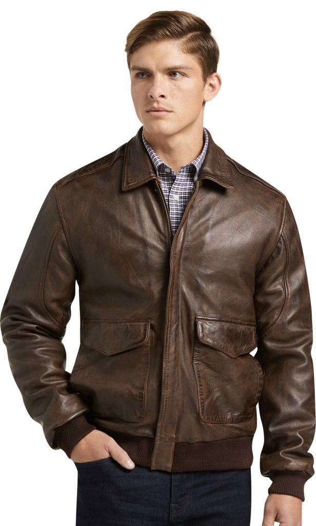 Áo da Jos A Bank A2 Flight Bomber Jacket, size S.