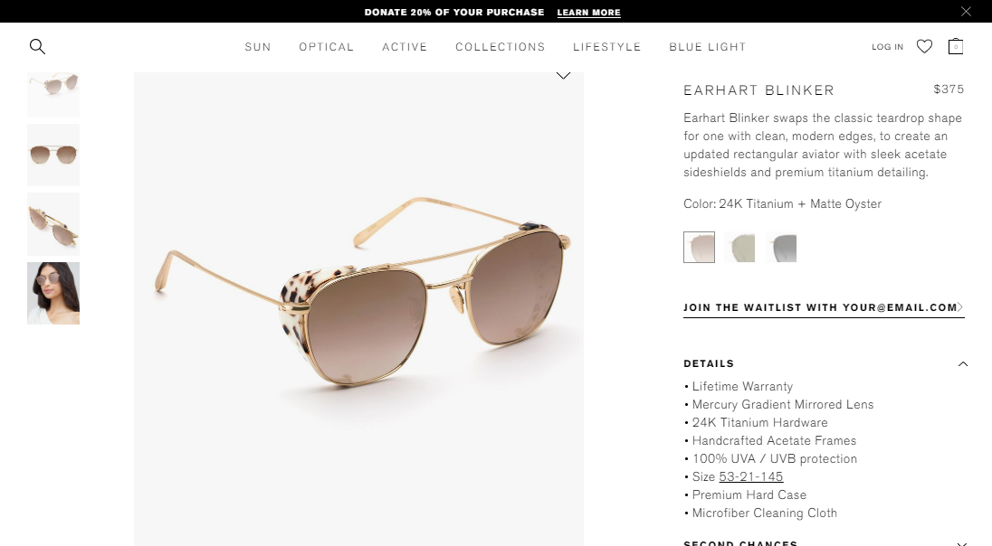 KREWE EARHART BLINKER Matte Oyster
