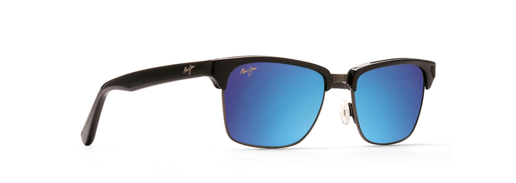 Maui Jim Kawika black & pewter frame, blue hawaii lenses
