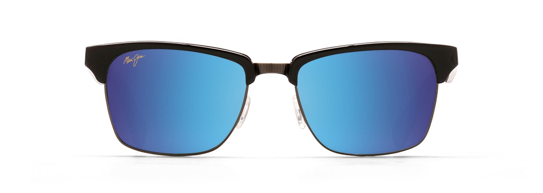 Maui Jim Kawika black & pewter frame, blue hawaii lenses