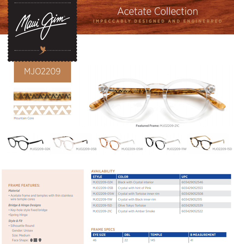 Maui Jim MJO2209 21C