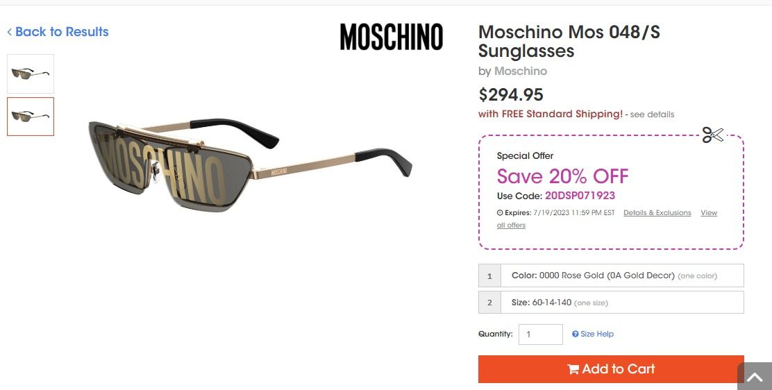  Moschino MOS048_S eyeglasses with sun clip 