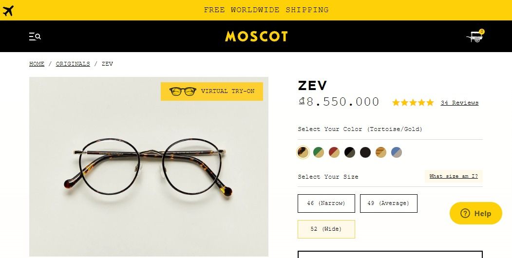  Moscot ZEV tortoise gold eyeglasses 