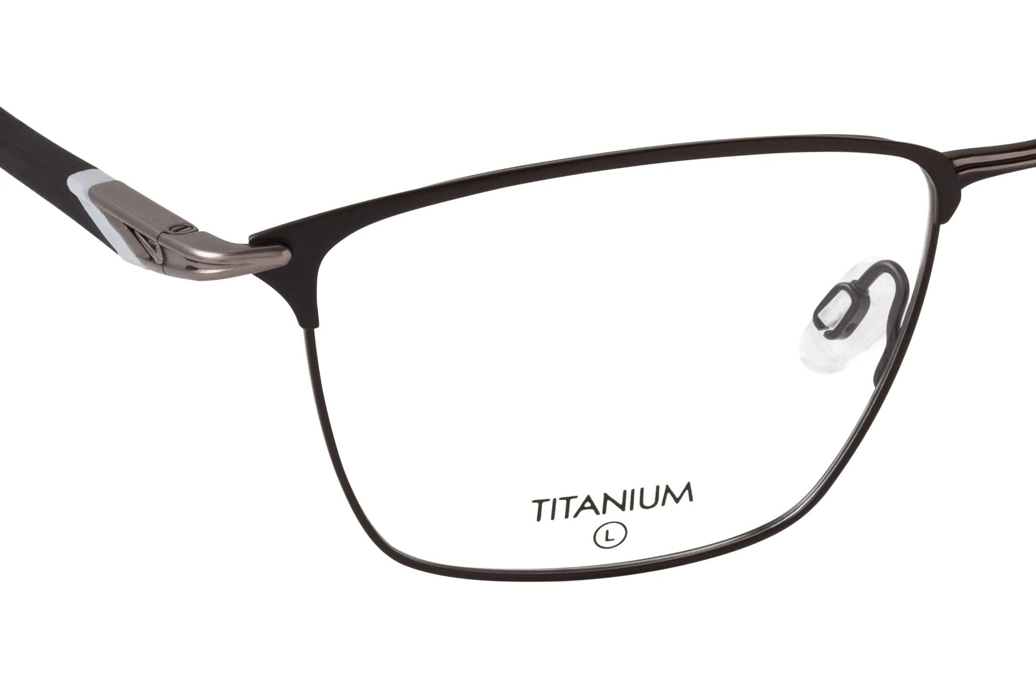 Nike 6066 001 titanium eyeglasses