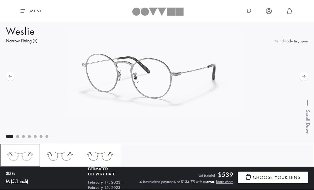 (ĐÃ BÁN) Oliver Peoples Weslie silver eyeglasses