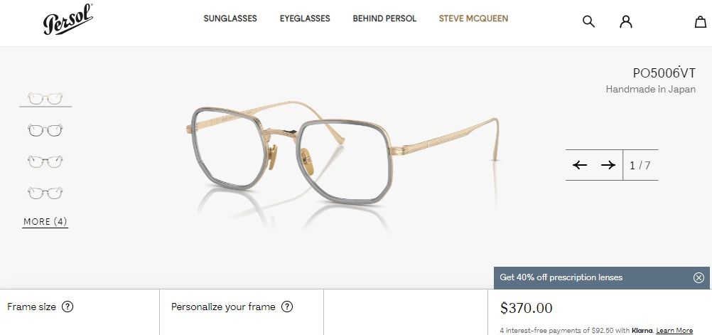 Persol PO5006VT titanium eyeglasses