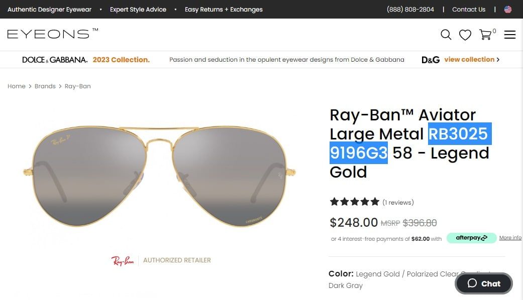 (ĐÃ BÁN) Ray Ban RB3025 9196G3 sunglasses