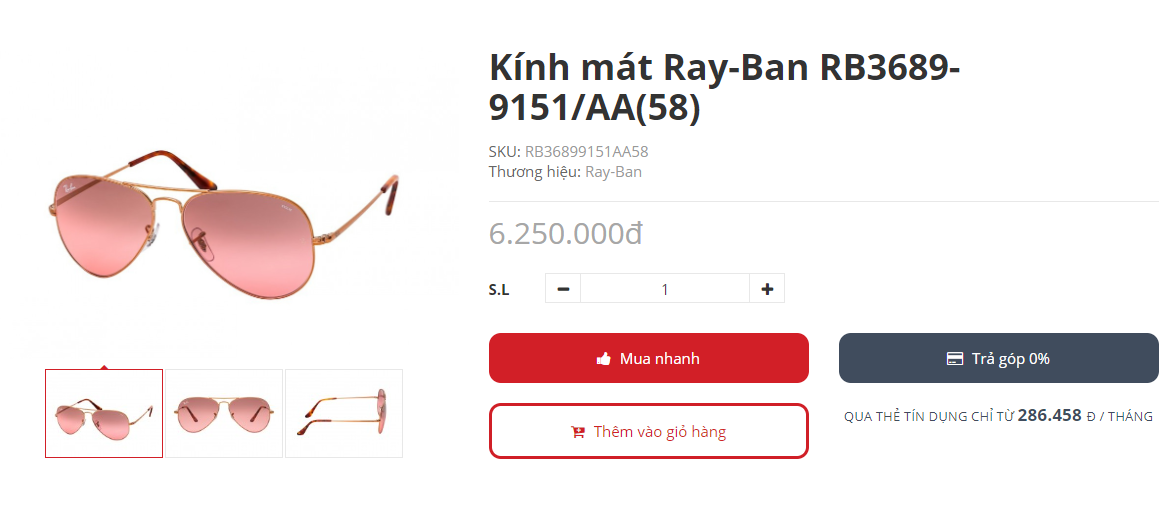 (ĐÃ BÁN) Ray Ban RB3689 9151AA photochromic