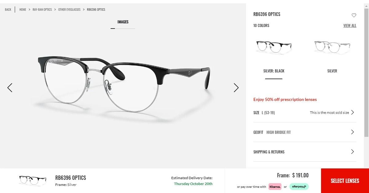Ray Ban RB6396 2932 eyeglasses