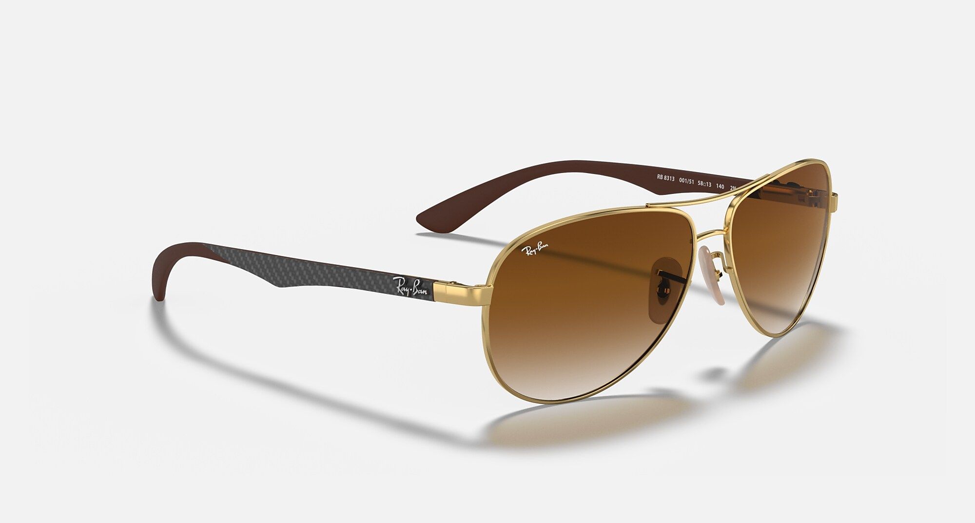 Ray Ban RB8313 001/51 carbon fibre frame sunglasses