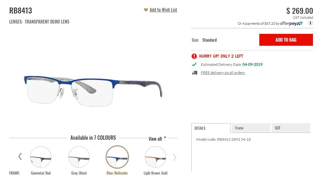 Ray Ban RB8413 2891