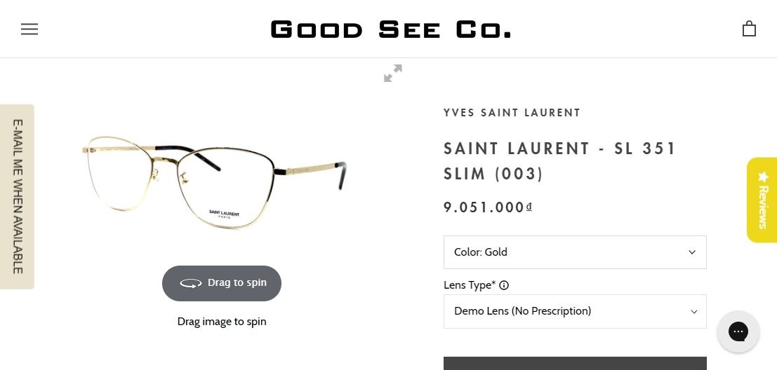 Saint Laurent SL 351 Slim 003 eyeglasses