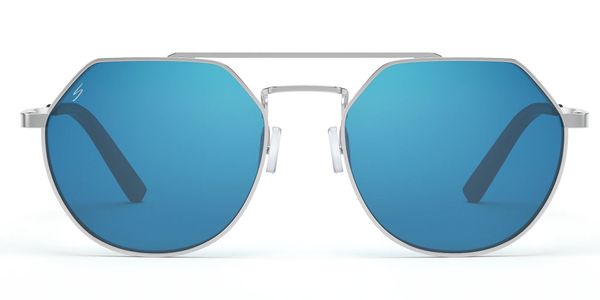  (ĐÃ BÁN) Serengeti Shelby Shiny Silver Blue lenses sunglasses 