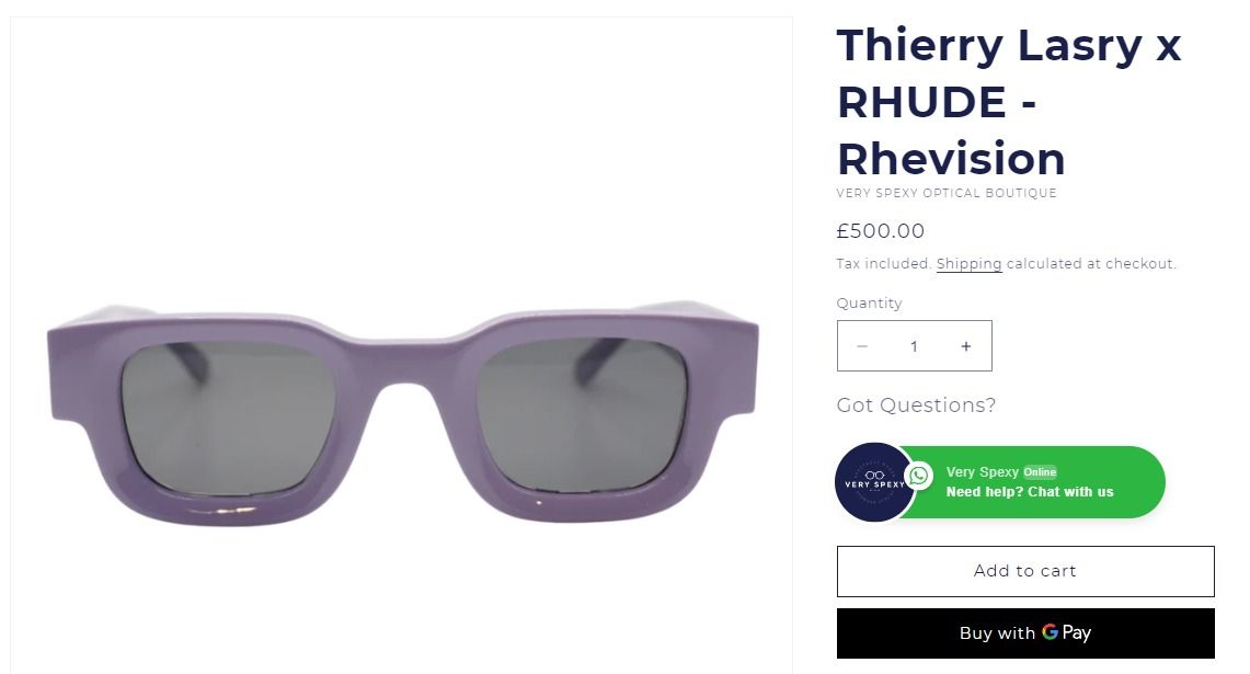 RHUDE x THIERRY LASRY Rhevision Purple sunglasses