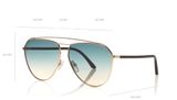  Tom Ford Binx Gold Green sunglasses 