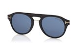  Tom Ford FT5533-B 01V blue light blocking eyeglasses with sun-clip on 