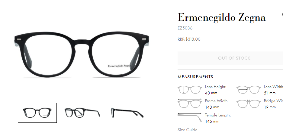 (ĐÃ BÁN ) Zegna EZ5036 005