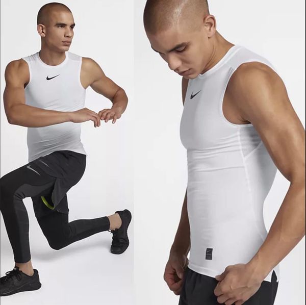  Áo Tank Nike Pro trắng 