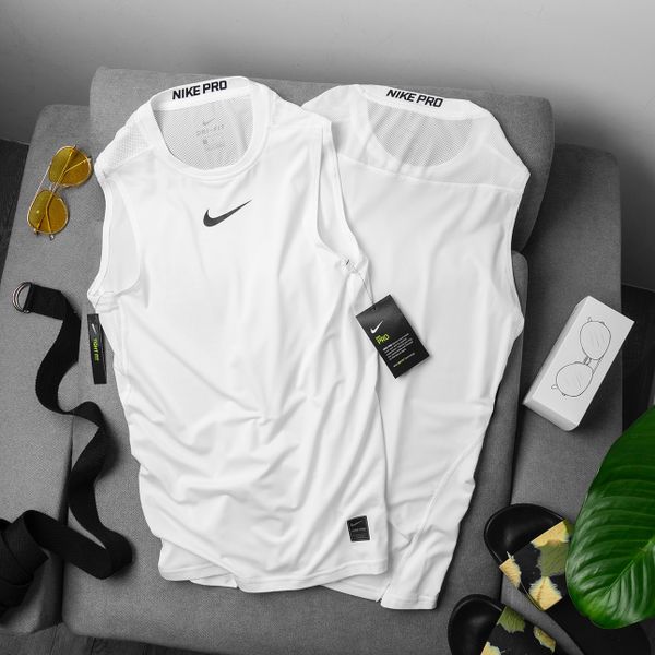  Áo Tank Nike Pro trắng 