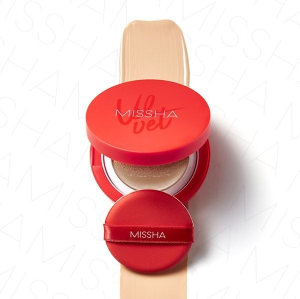 Phấn Nước Mỏng Mịn , Che Phủ Tốt Missha Velvet Finish Cushion SPF50+PA++++ Hộp Đỏ