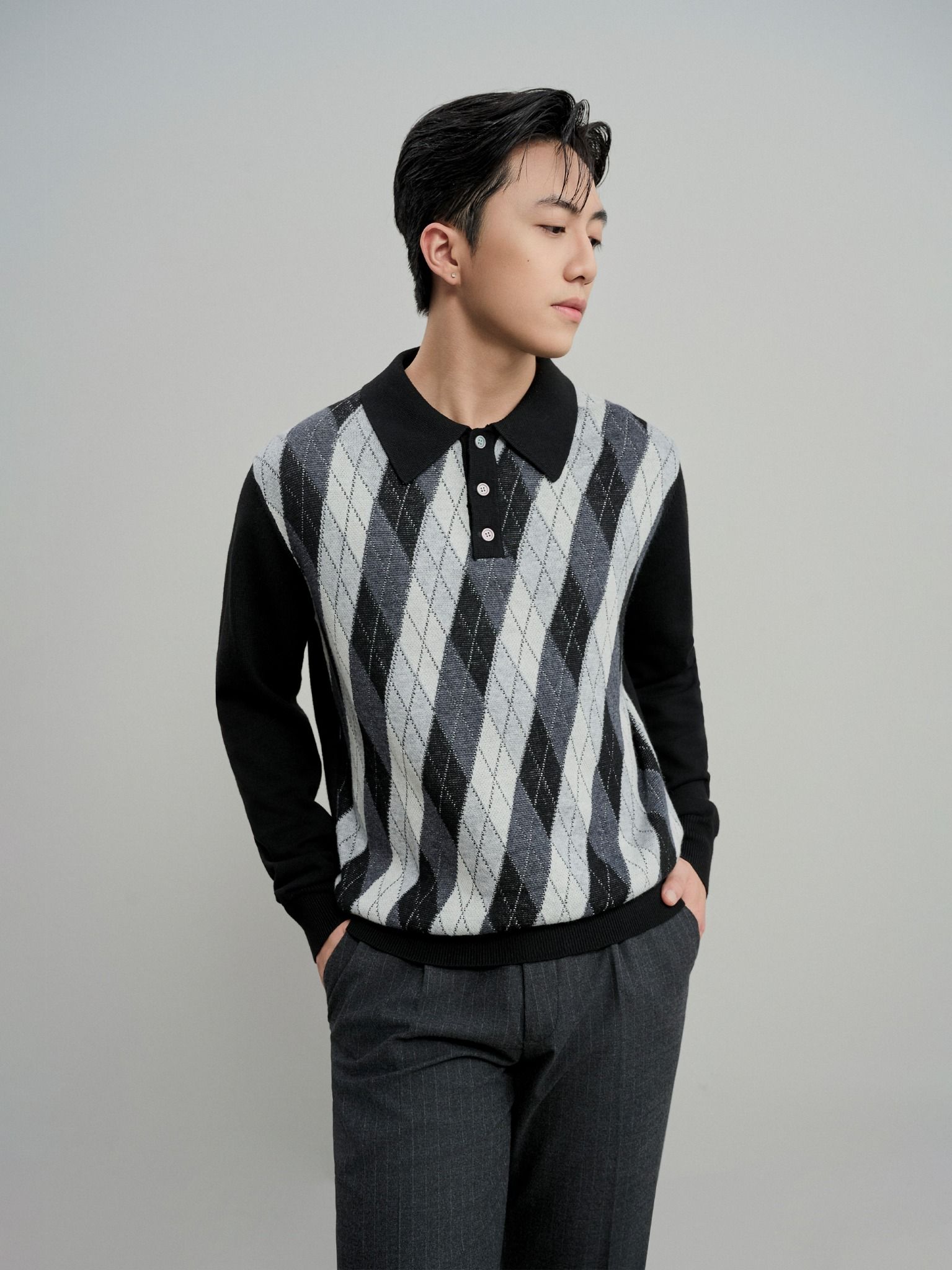 Canarium Wool Collar Knit