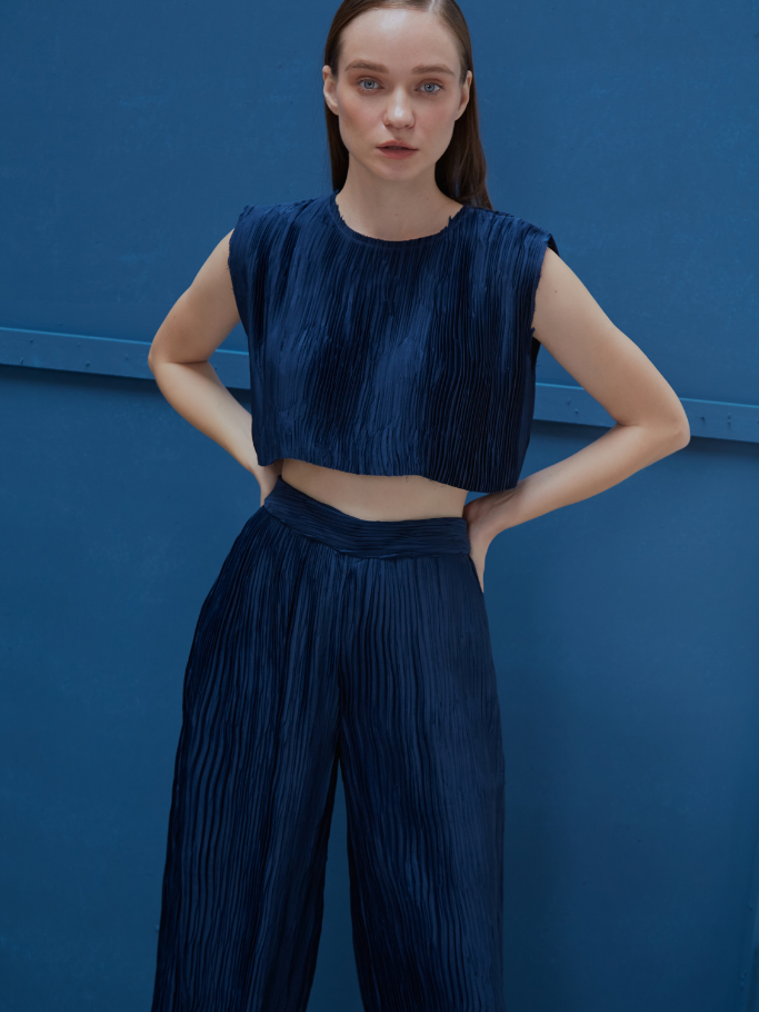 Áo Croptop Dập Ly Xanh Đen