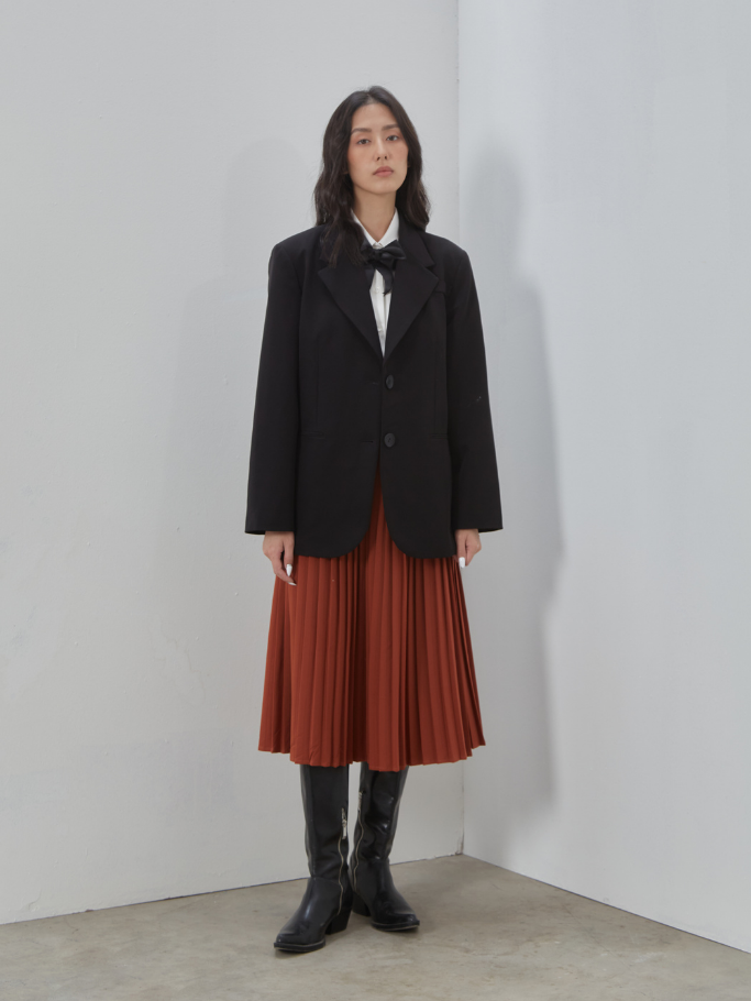 Váy Midi Cam Dập Ly