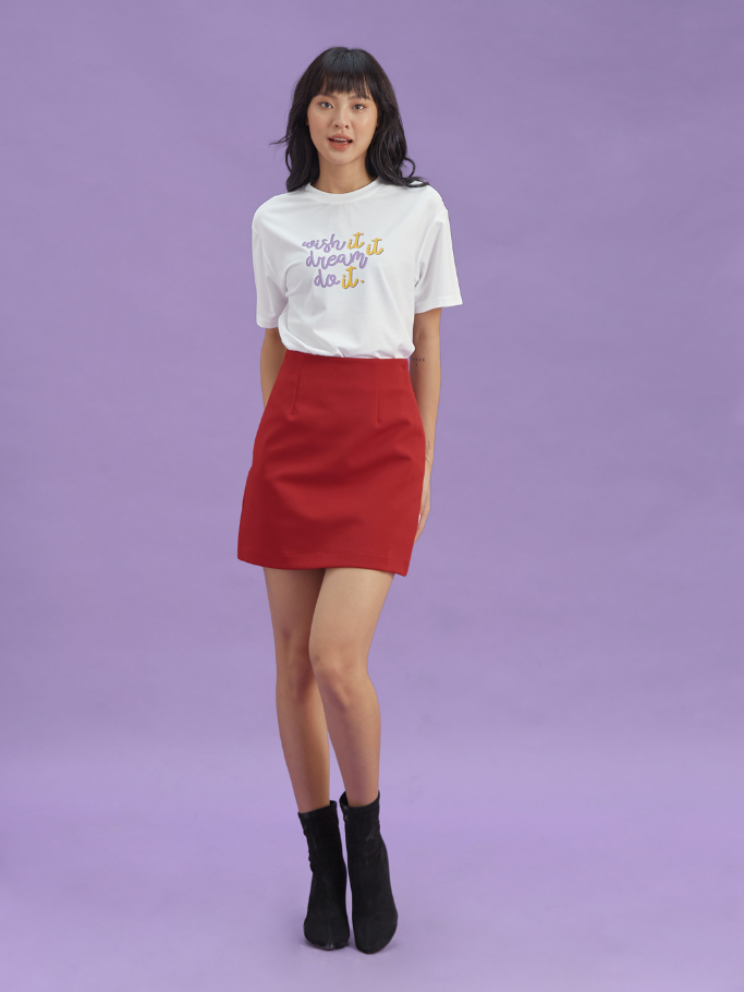 Quần Váy Đỏ Basic