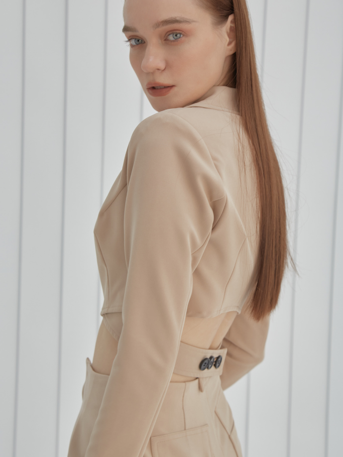 Áo Vest Nâu Cột Nơ