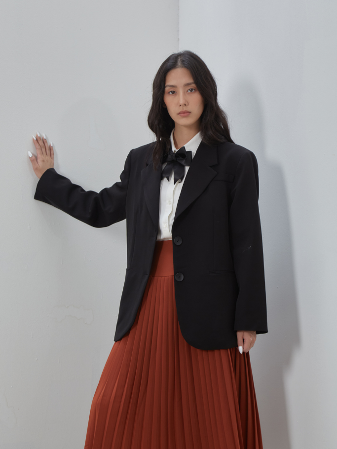 Váy Midi Cam Dập Ly