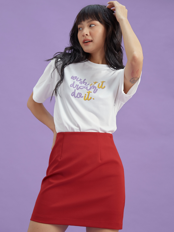 Quần Váy Đỏ Basic