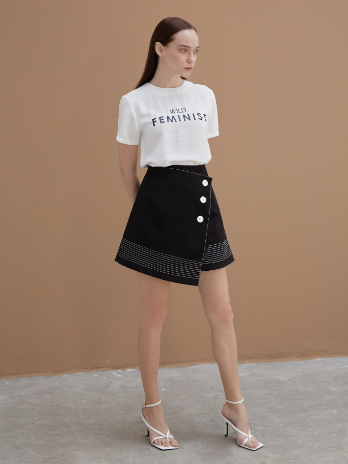 Áo Lụa Trắng Wild Feminist