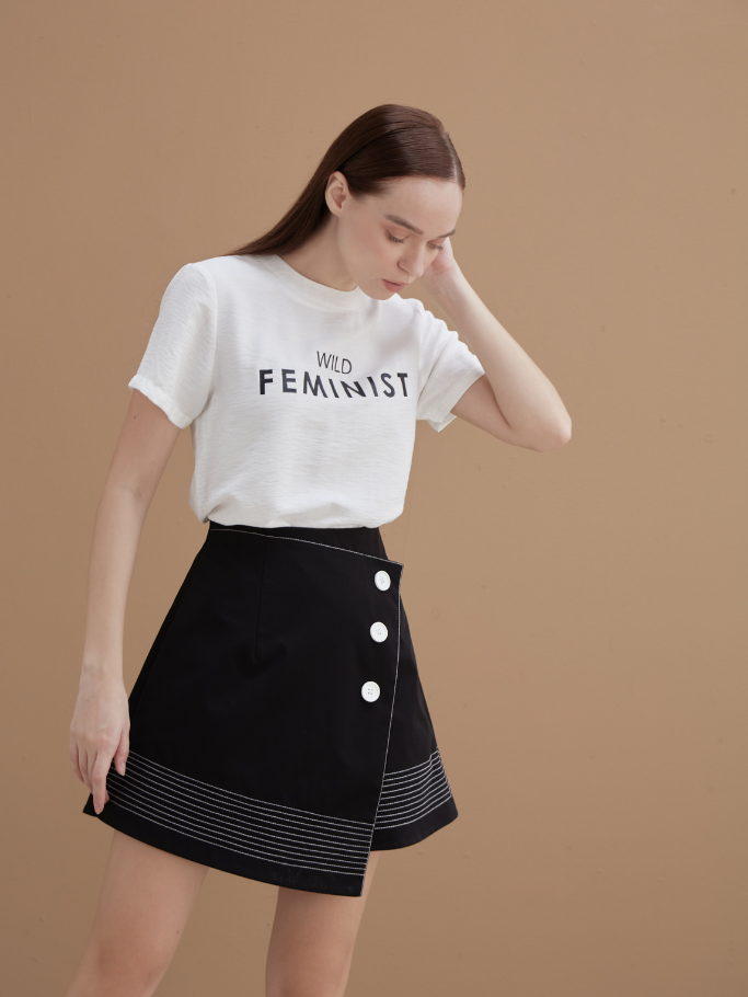 Áo Lụa Trắng Wild Feminist