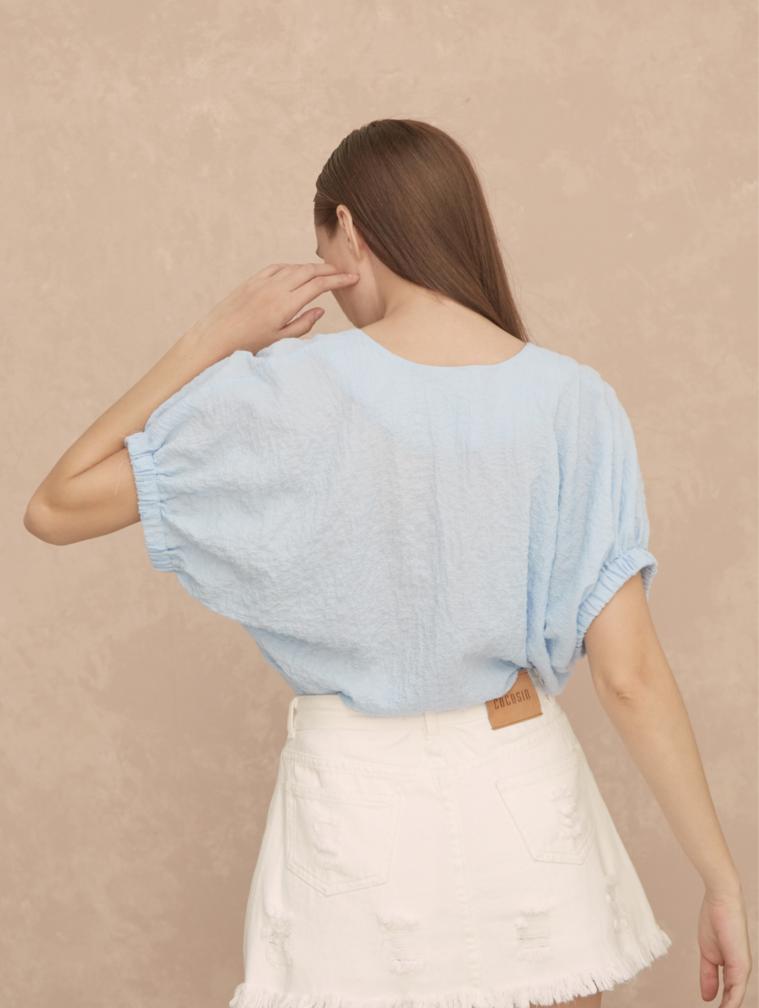 Skort Jean Trắng