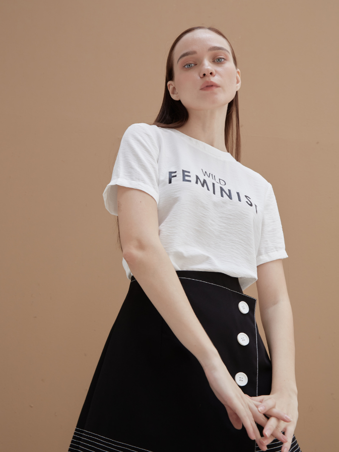 Áo Lụa Trắng Wild Feminist
