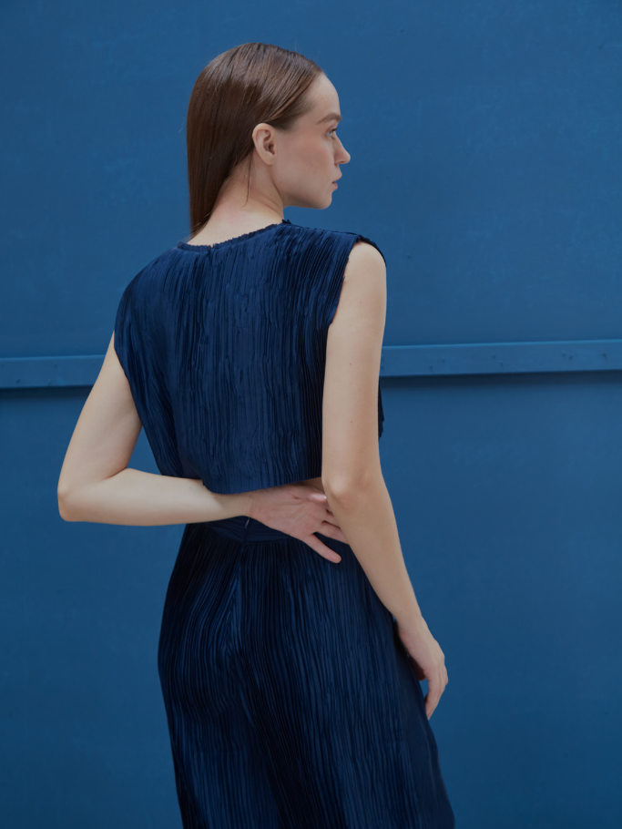 Áo Croptop Dập Ly Xanh Đen