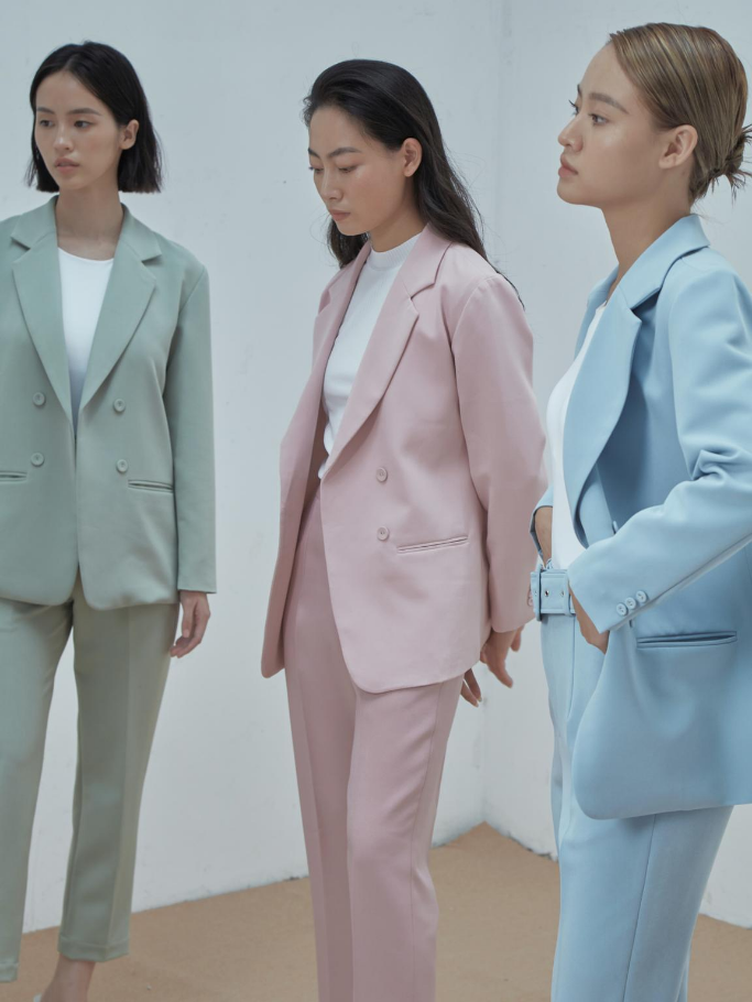 Áo Blazer Hồng Pastel